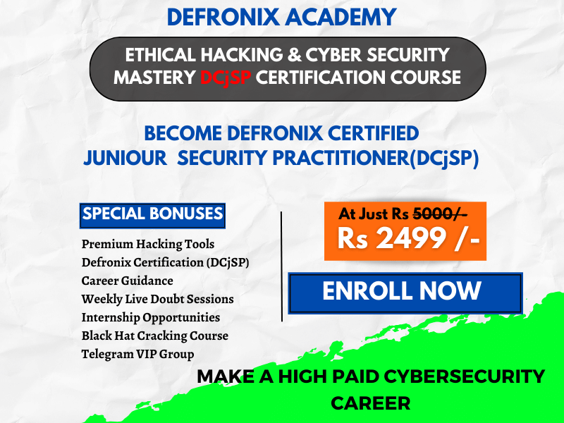 Ethical Hacking Mastery Course – Be A DCjSP